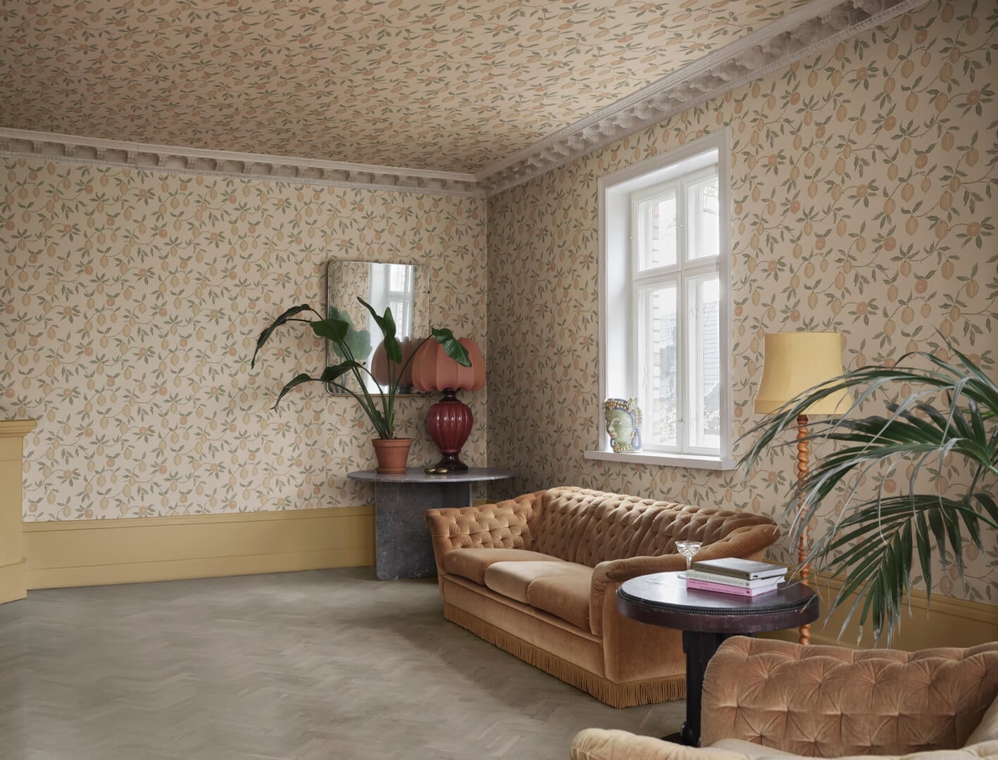 Tapeta cytryny Sandberg S10667 Limone Blush Villa Como