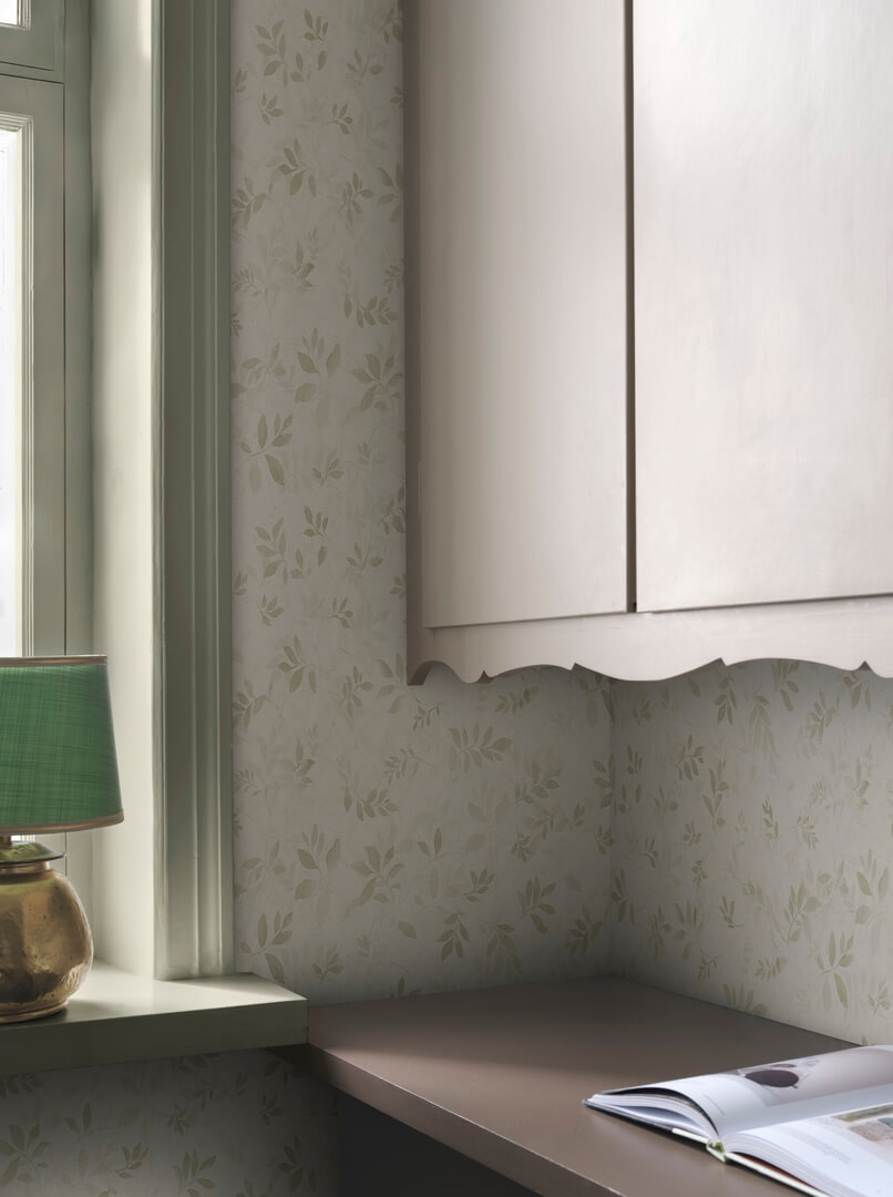 Tapeta liście Sandberg S10678 Mila Light Green Villa Como