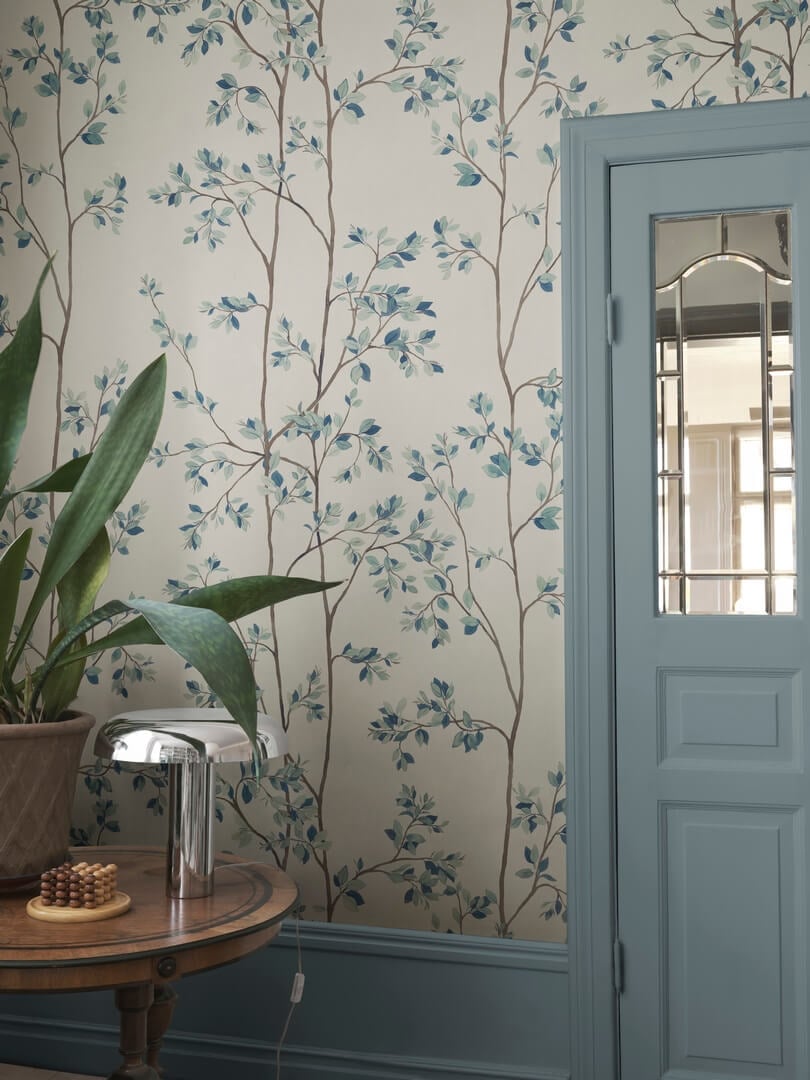 Fototapeta pnące gałęzie Sandberg S10701 Laura Blue Villa Como