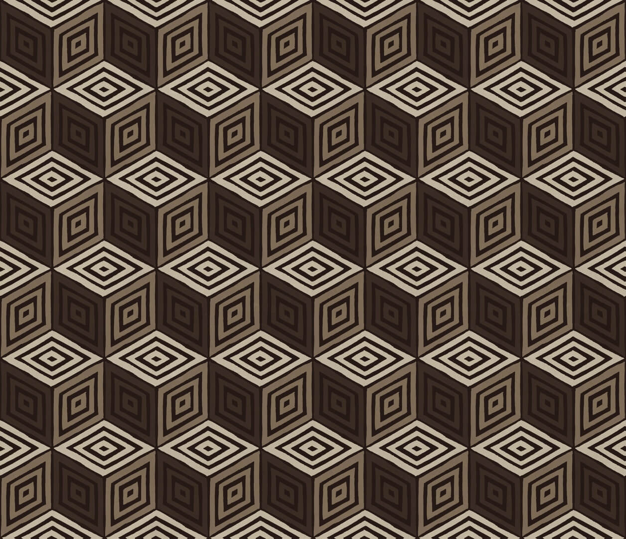 Fototapeta geometryczna z efektem 3D Sandberg S10806 Chiara Brown Villa Como