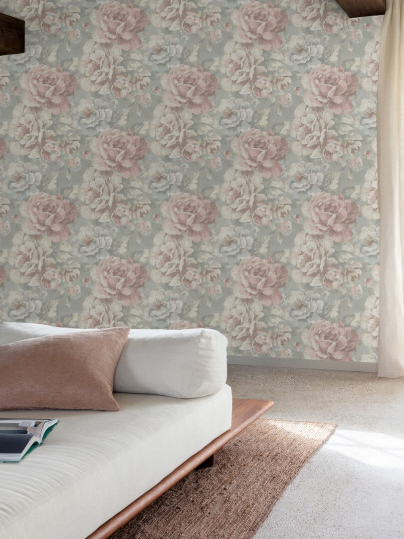 Tapeta kwiaty vintage Grandeco KE3001 Keen - 106 cm szer.