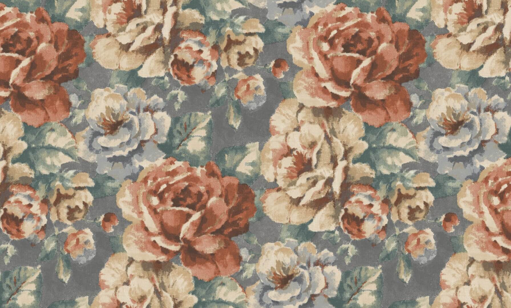 Tapeta kwiaty vintage Grandeco KE3003 Keen - 106 cm szer.