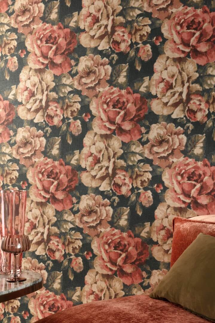 Tapeta kwiaty vintage Grandeco KE3004 Keen - 106 cm szer.
