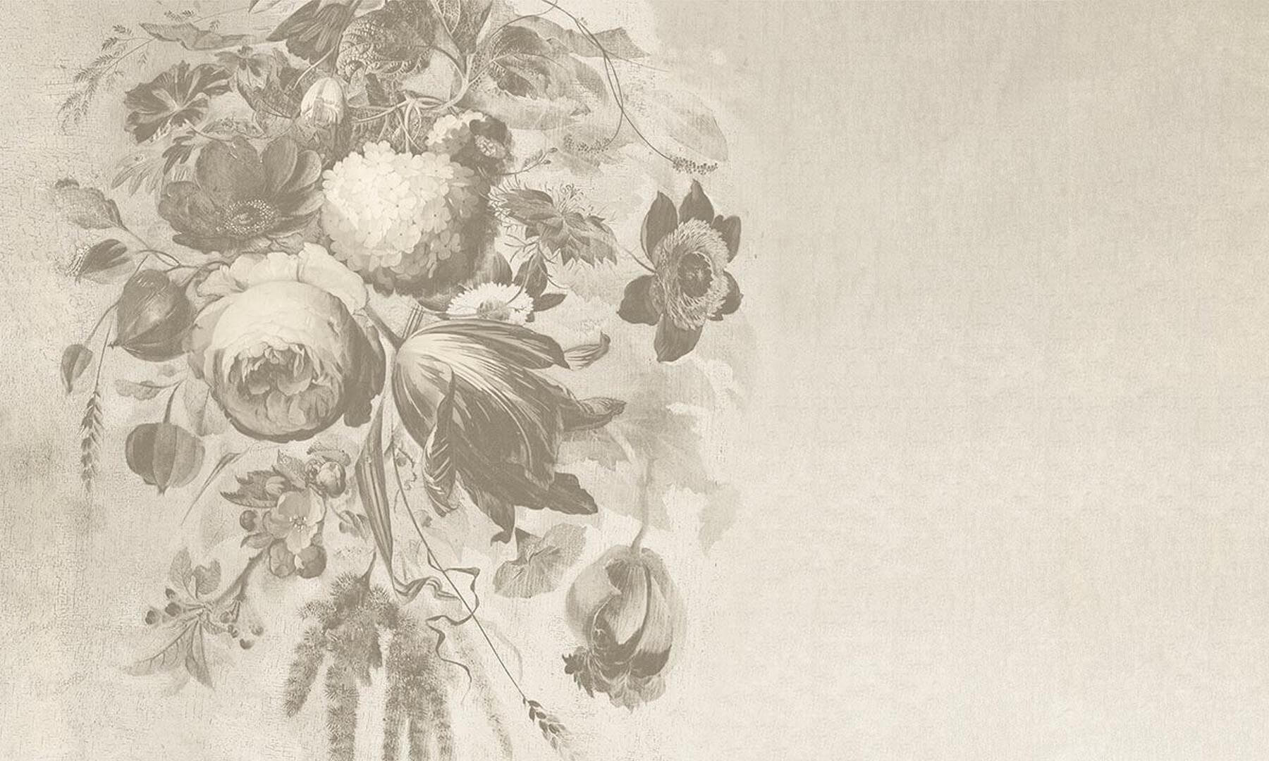 Fototapeta kwiaty Boudoir Greige Wall Art
