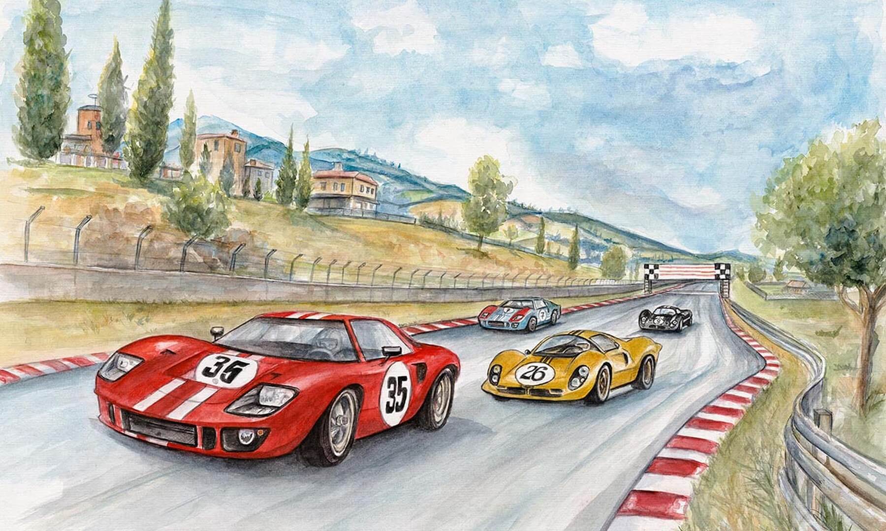 Fototapeta samochody wyścigowe Le Mans Wall Art