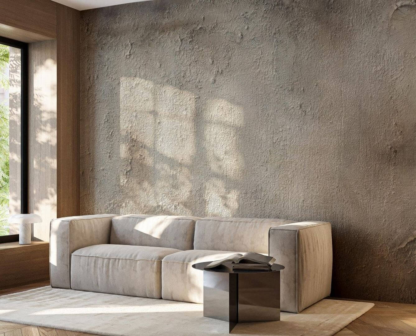 Fototapeta inspirowana surową ścianą Lumen Wall Art