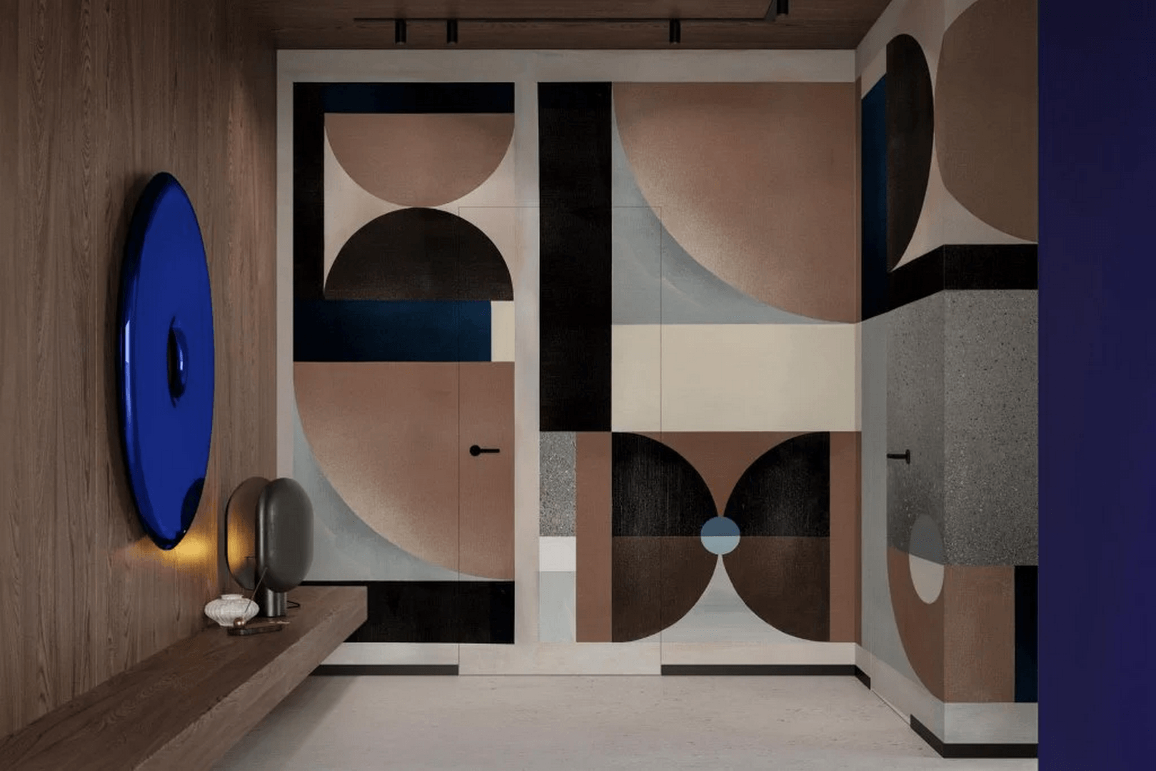 Fototapeta geometryczna Opus Cobalt Wall Art