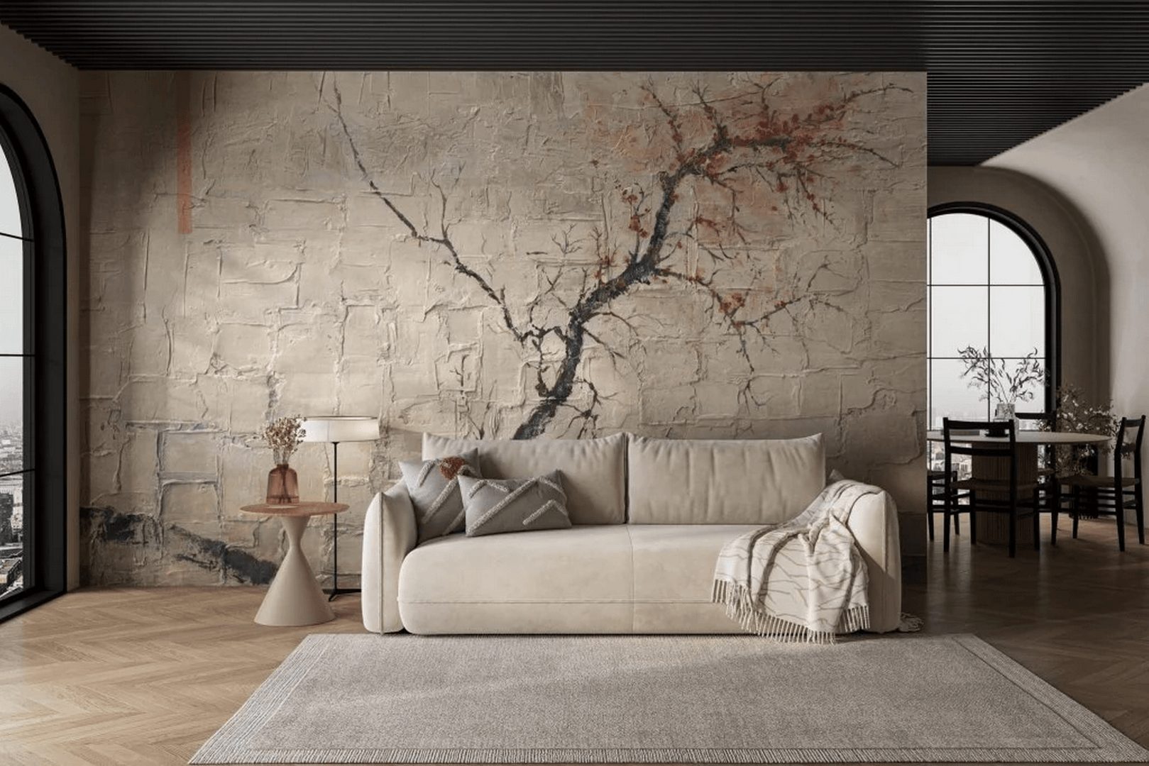 Fototapeta artystyczna gałąź Petal Wall Art