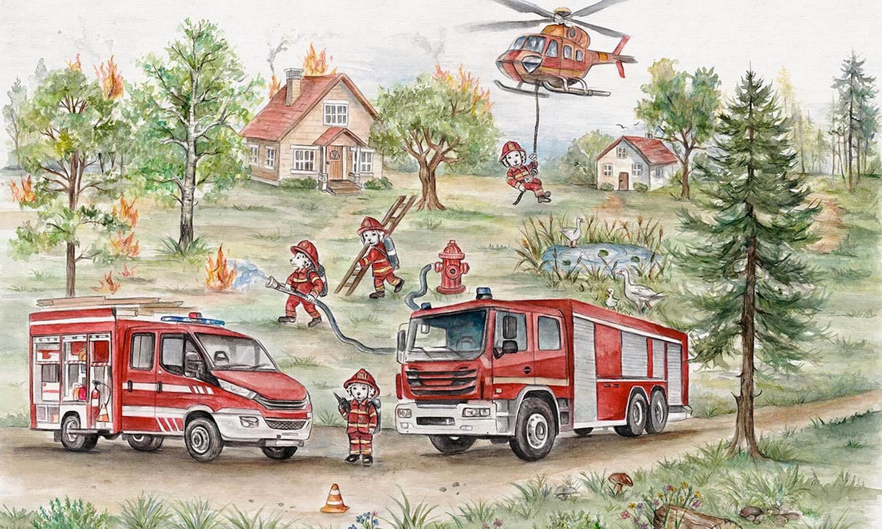 Fototapeta inspirowana światem bajek Rescue Wall Art