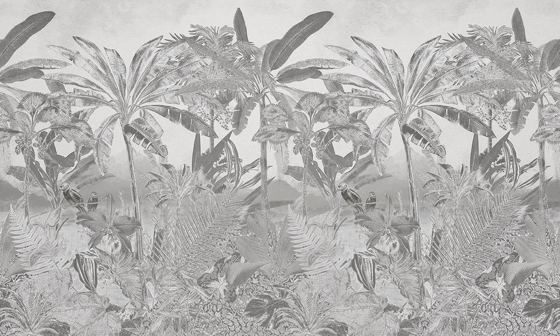 Fototapeta tropikalna roślinność Robinson Sketch Wall Art