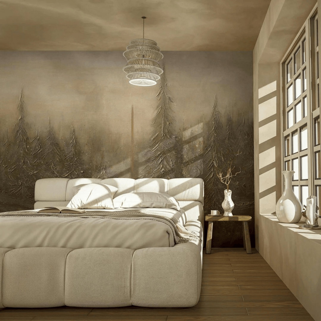 Fototapeta artystyczny leśny krajobraz Taiga Wall Art
