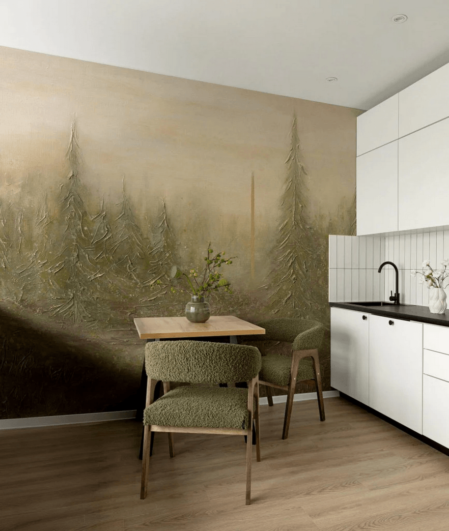 Fototapeta artystyczny leśny krajobraz Taiga Wall Art
