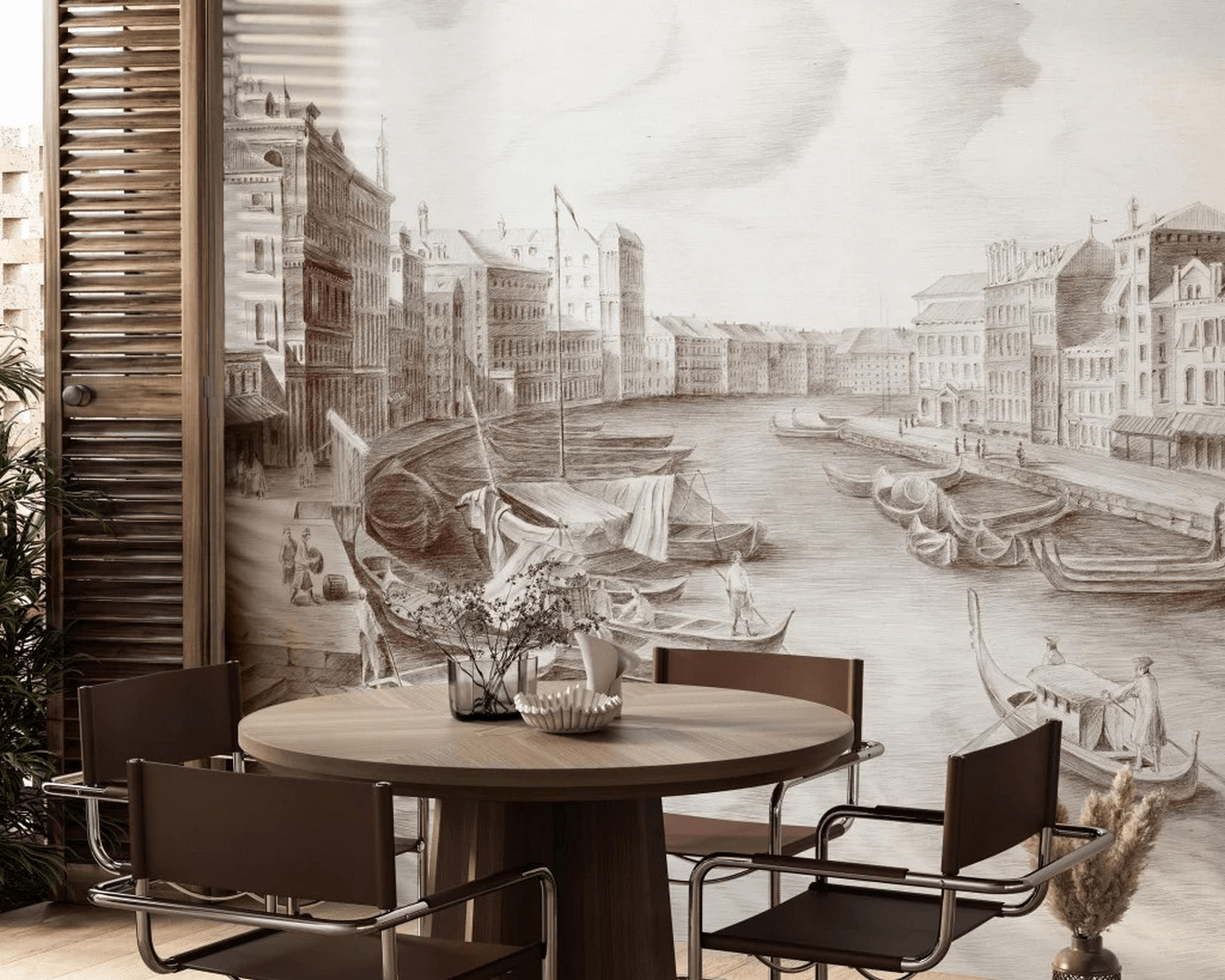 Fototapeta inspirowana widokiem weneckiego kanału Venezia Wall Art