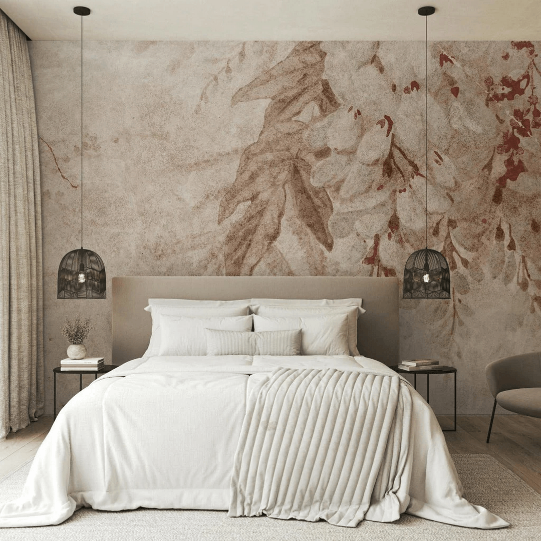 Fototapeta roślinna Wisteria Beige Wall Art
