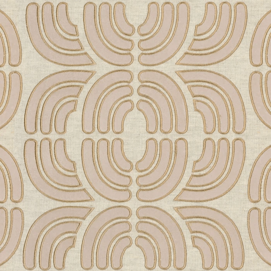 Tapeta tekstylna z geometrycznym haftem Casamance 71860329 Ares Mimbeau
