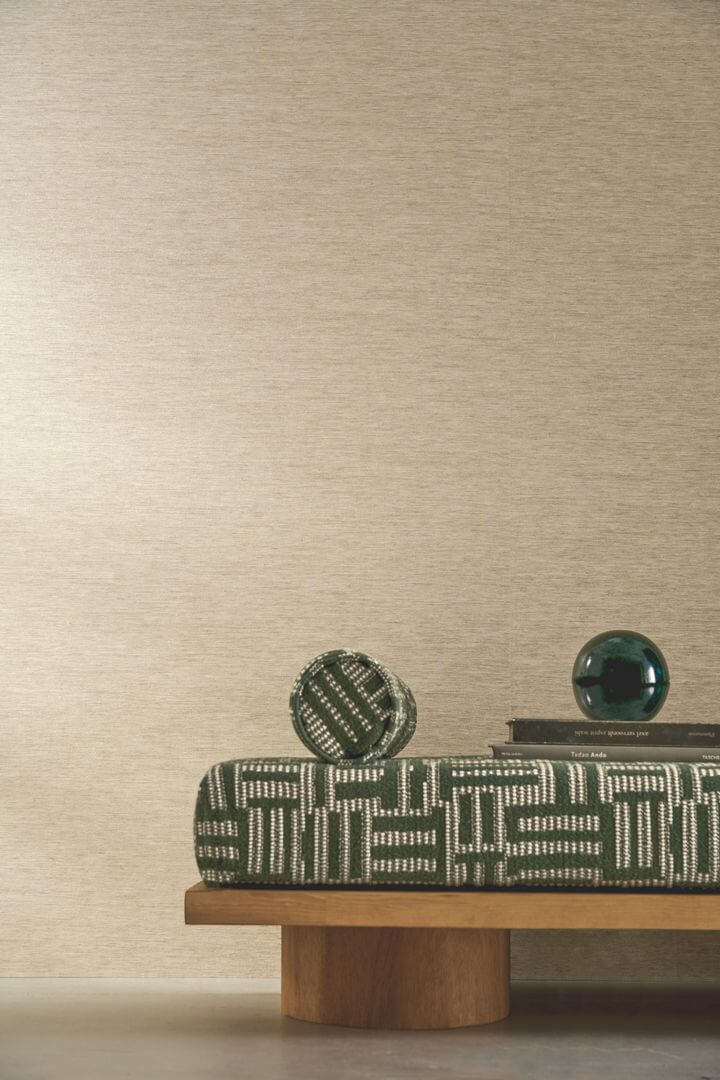 Tapeta tekstylna mieniąca Casamance 72110532 Belisaire Mimbeau