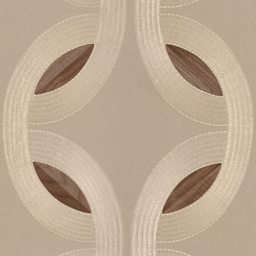 Tapeta tekstylna z eleganckim haftem Casamance 77380199 Mimbeau