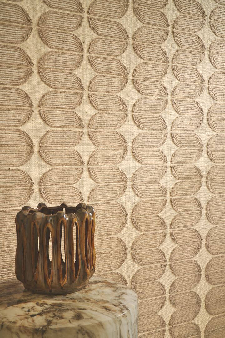 Tapeta naturalna z haftem Casamance 72970202 Isola Taormina