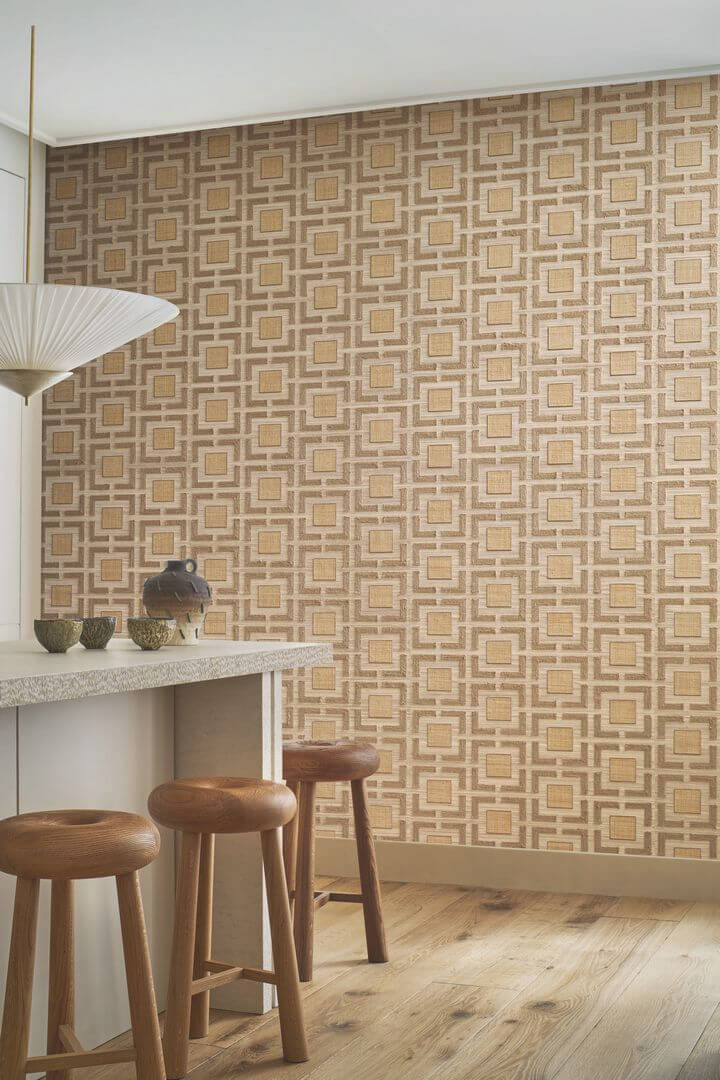Tapeta naturalna z haftem Casamance 73060105 Biancavilla Taormina