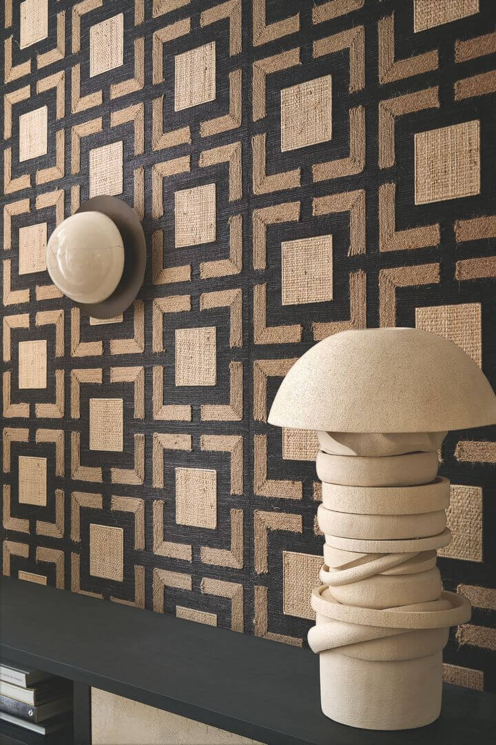 Tapeta naturalna z haftem Casamance 73060314 Biancavilla Taormina