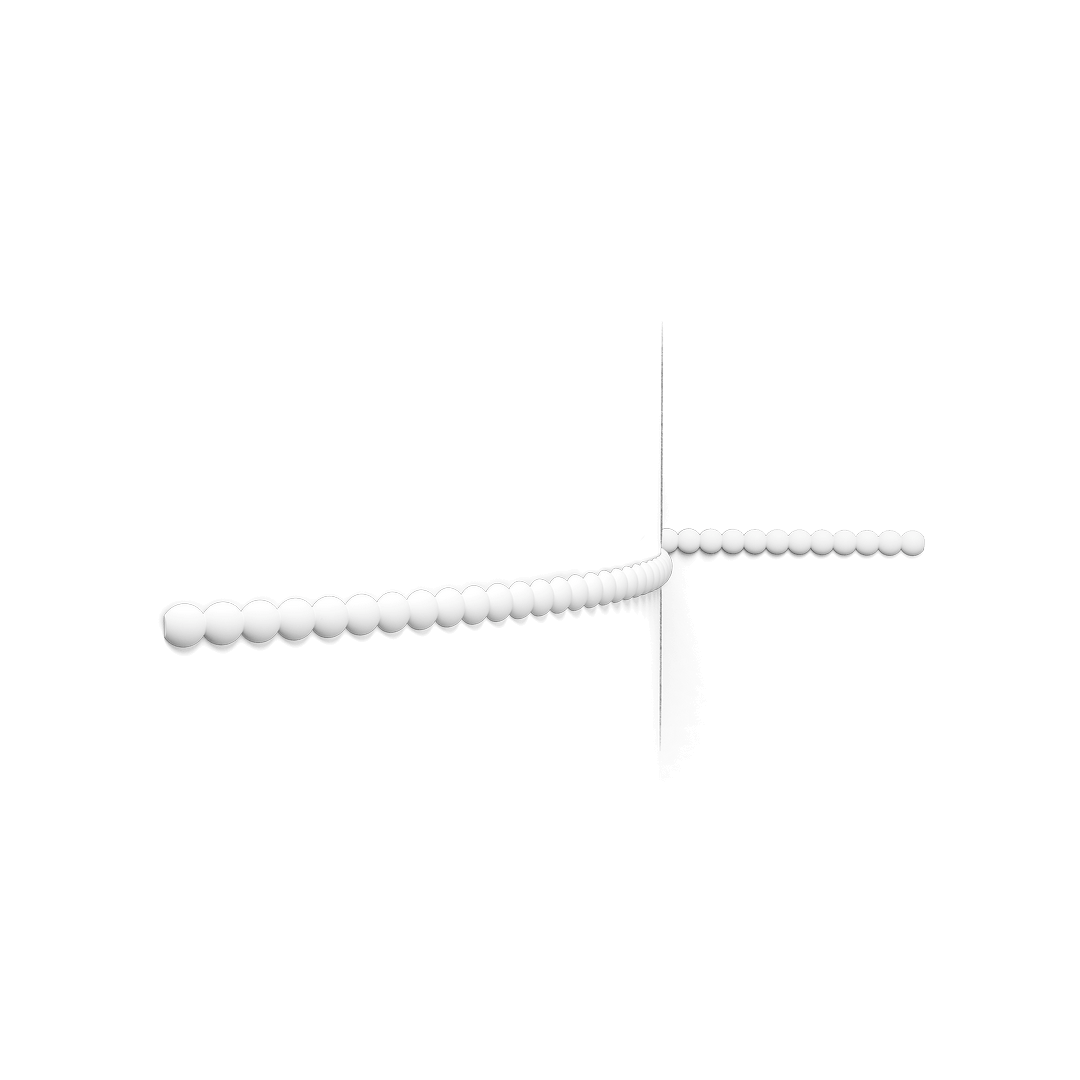 Listwa elastyczna ścienna art-deco P9904F Pearl Orac Decor wys. 2,5 cm
