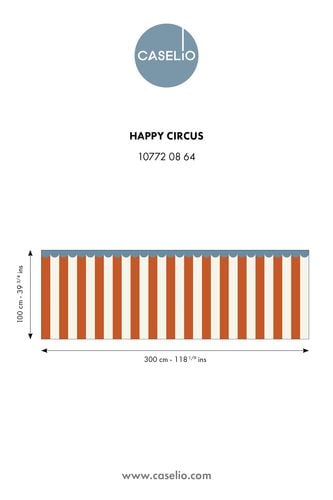 Mural cyrkowe paski Caselio HKC 107720864 Happy Circus Happy Kids Club