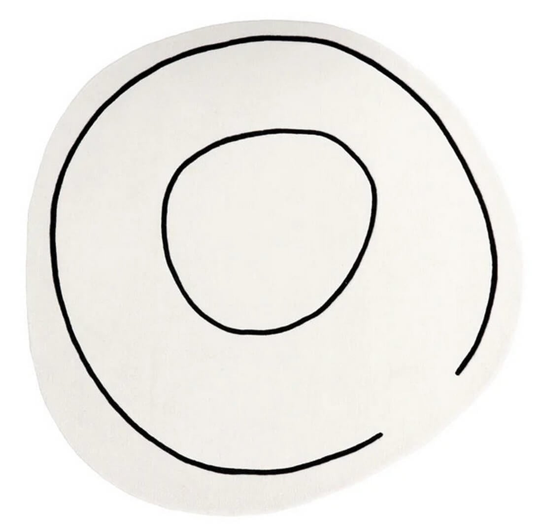 Dywan wełniany okrągły Loop Ivory Round Carpet Decor Fargotex