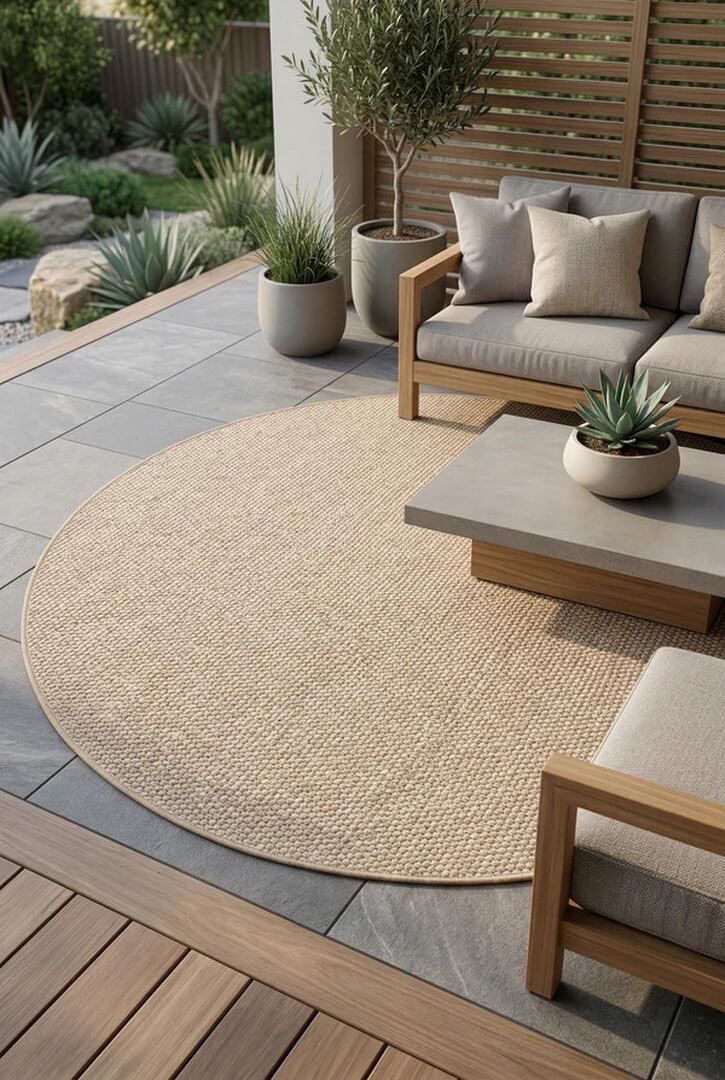 Dywan zewnętrzny okrągły Grano Amber Round Carpet Decor Outdoor/Indoor