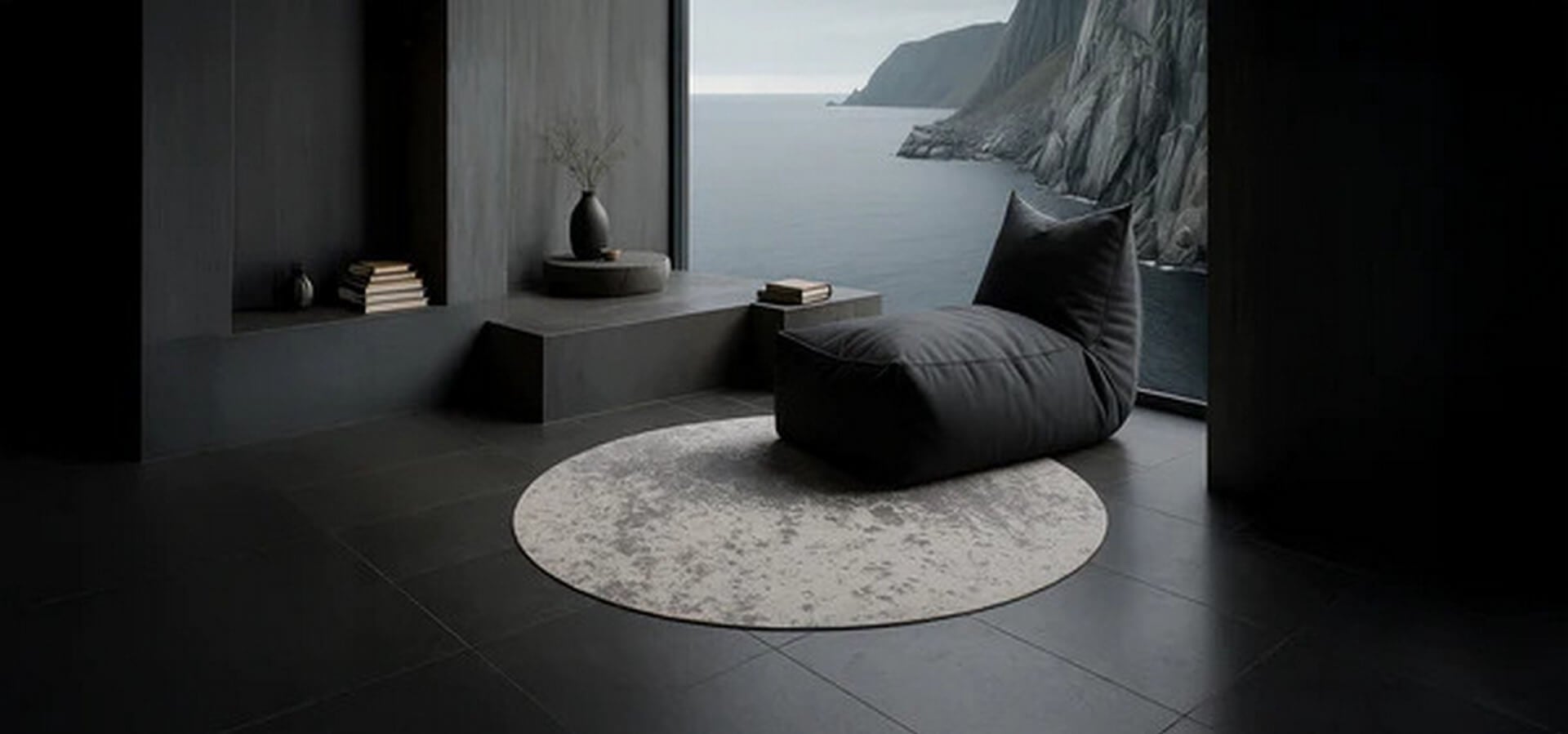 Dywan okrągły Moon Light Gray Round Magic Home Carpet Decor
