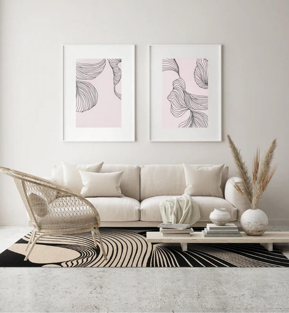 Dywan linie Vento Beige Magic Home Carpet Decor