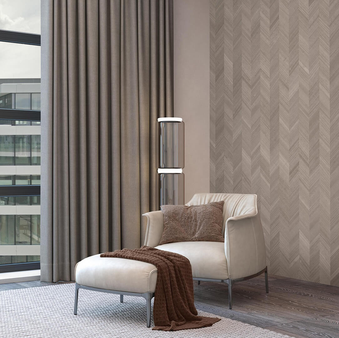 Tapeta naturalny fornir jodełka KT Exclusive Architects ARW055 Pure Wood Veneer