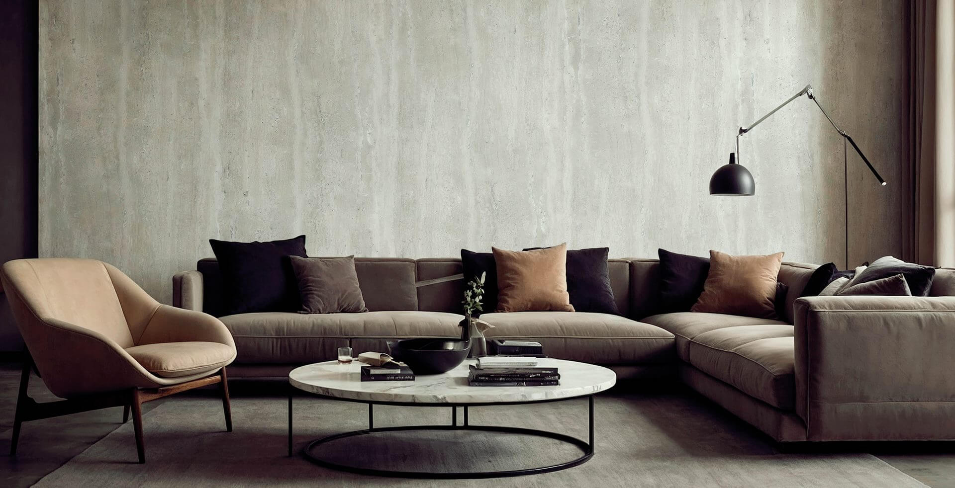 Tapeta inspirowana surową skałą Texam ST201 Obsidia Stone