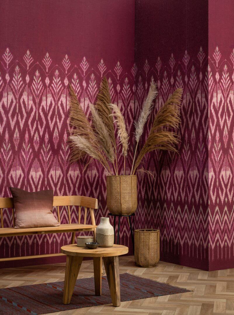 Mural w stylu ikat Omexco TRU22 Sumba Tribu