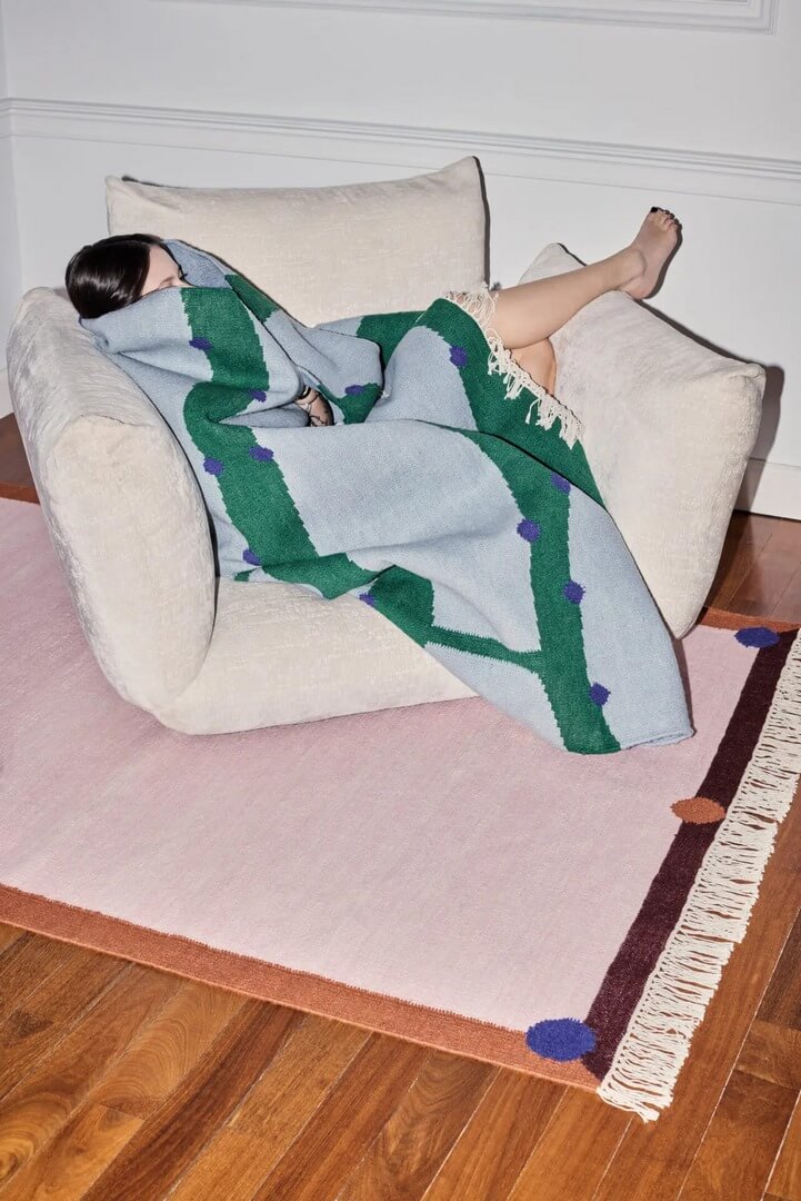 Dywan kilimowy wełniany Carpets & More X Malwina Konopacka Berlin Candy 5526 Voyage