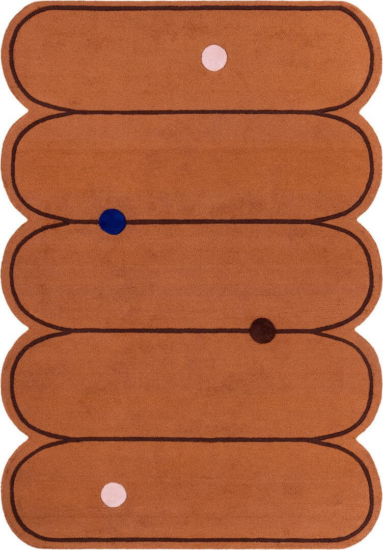 Dywan wełniany Carpets & More X Malwina Konopacka Paris Terracotta 5504 Voyage