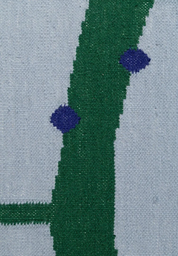 Dywan kilimowy wełniany Carpets & More X Malwina Konopacka Rio Green 5527 Voyage