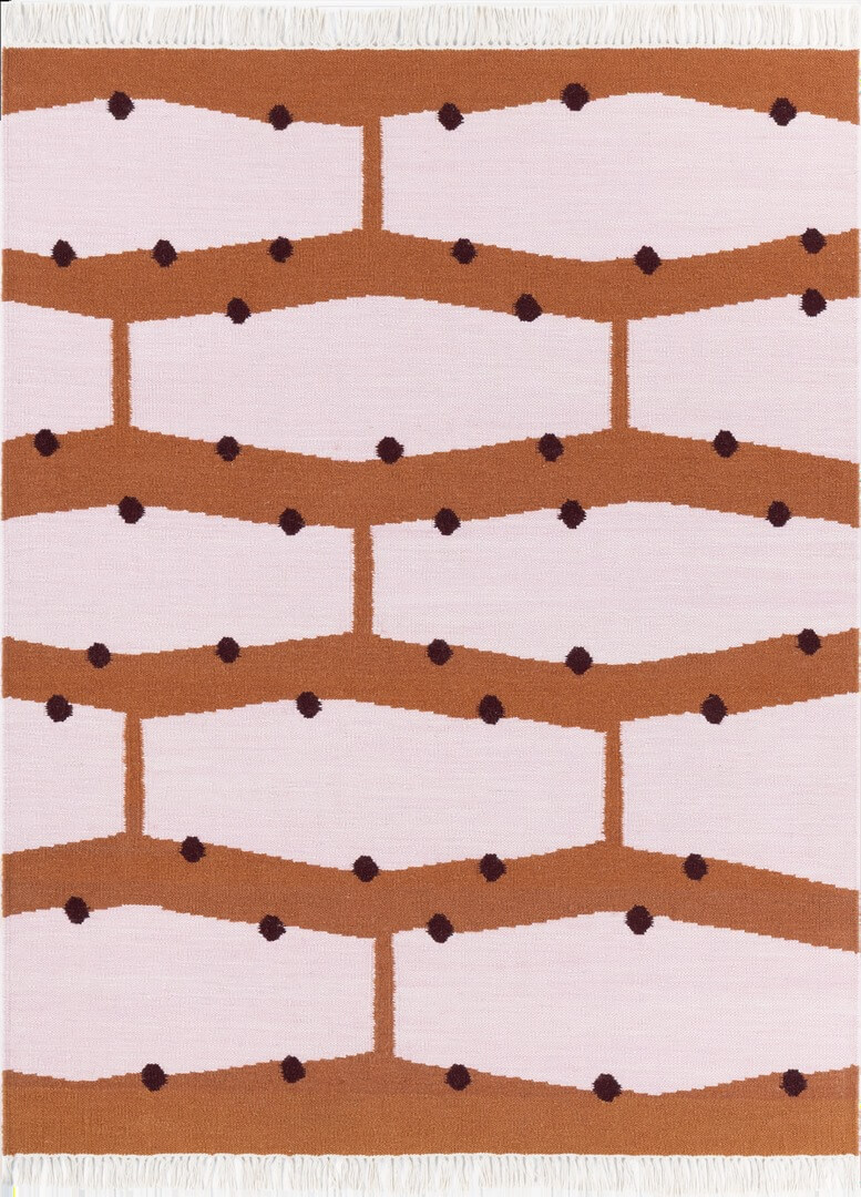 Dywan kilimowy wełniany Carpets & More X Malwina Konopacka Rio Terracotta 5528 Voyage