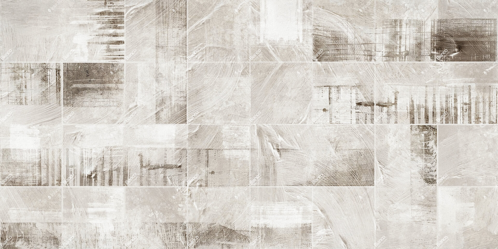 Fototapeta geometryczna z efektem tynku Inkiostro Bianco PLASTER POLVERE INKIAAA2602 Materiaprima