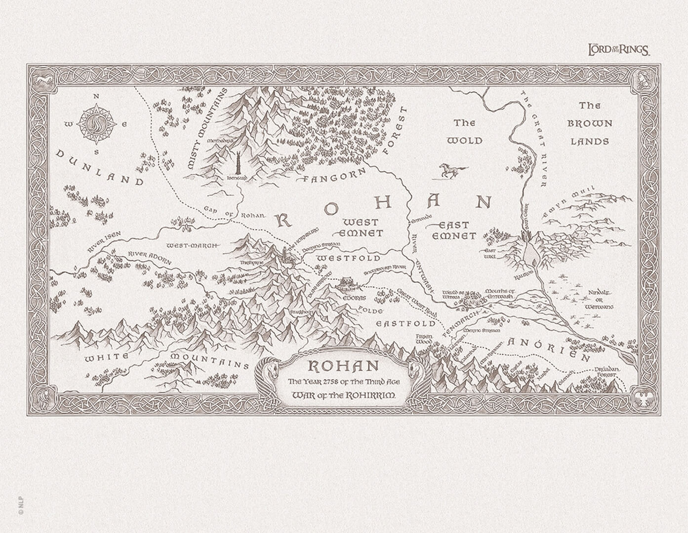 Fototapeta mapa London Art Lord OF The Rings WBLOTR401-3 Warner Bros