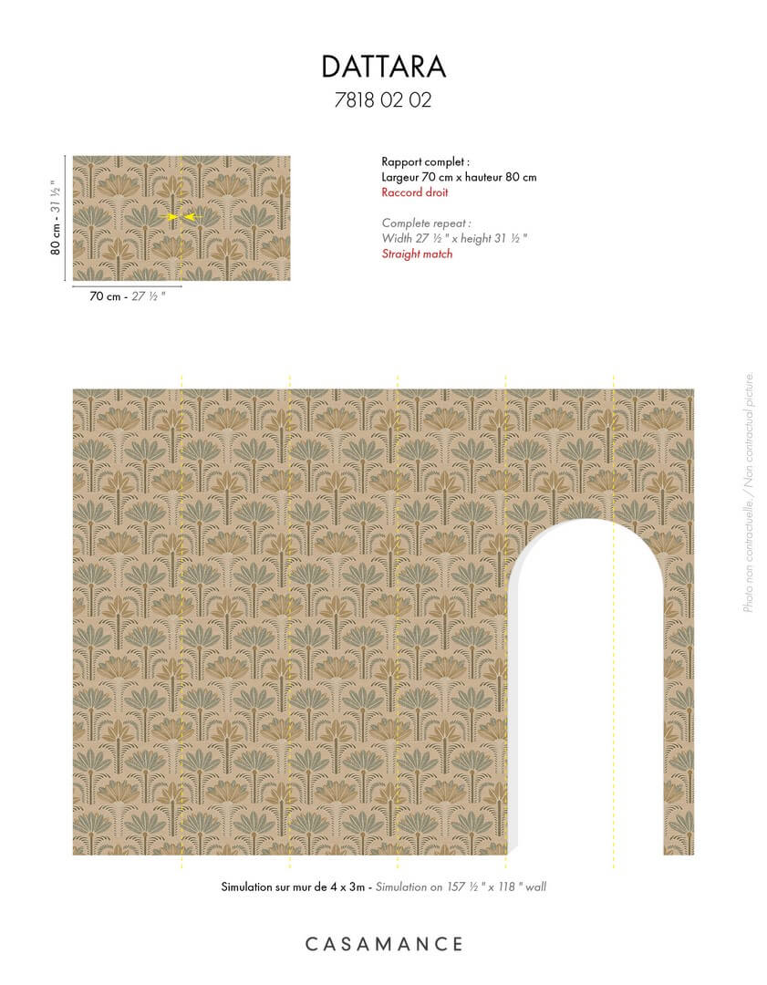 Tapeta palmy Casamance 78180202 Dattara Racines