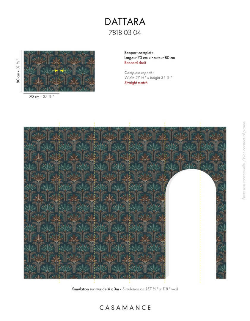 Tapeta palmy Casamance 78180304 Dattara Racines