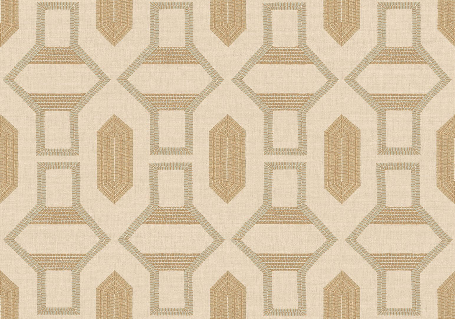 Tapeta geometryczna Casamance 78190508 Racines - 100 cm szer.