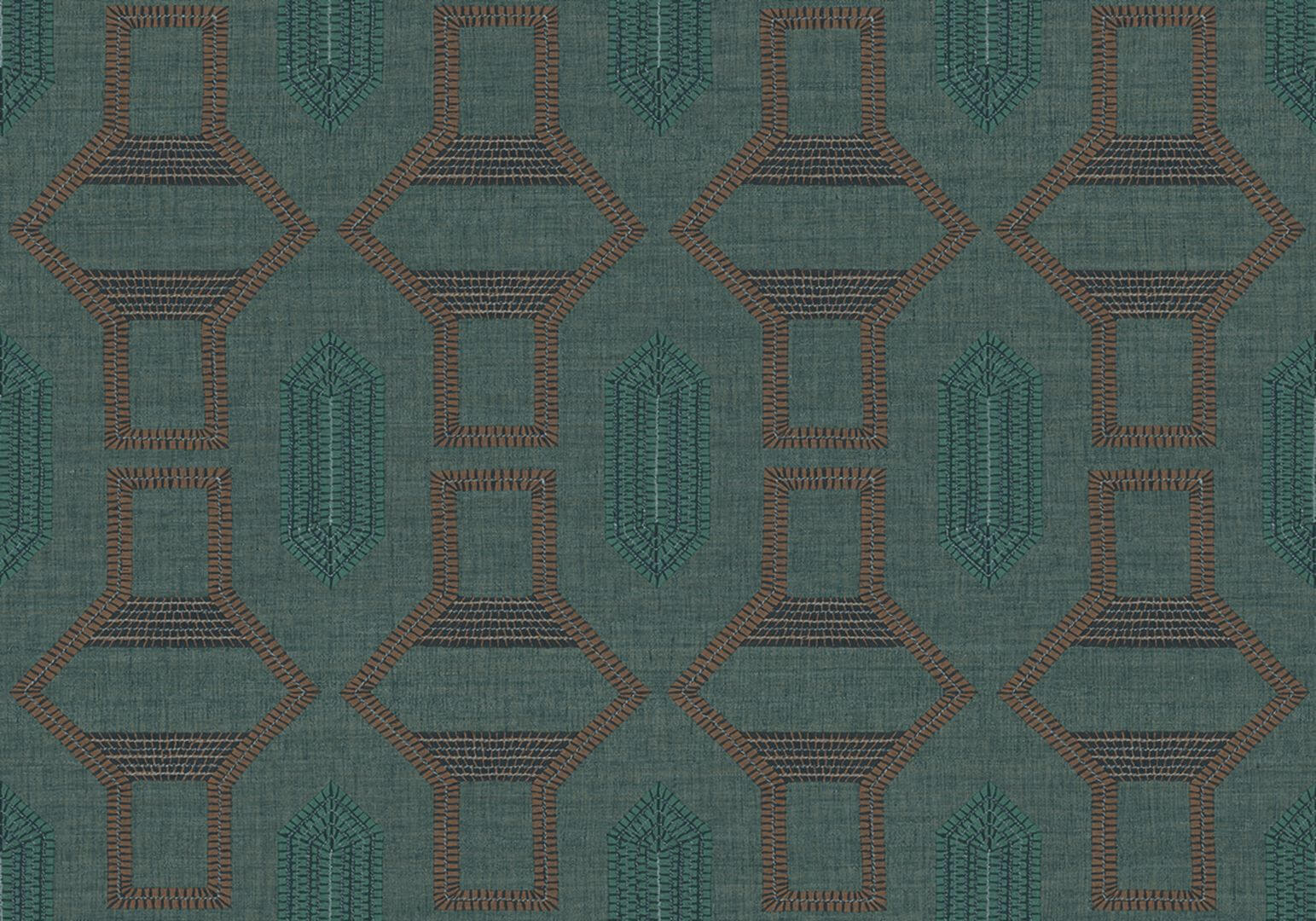 Tapeta geometryczna Casamance 78190814 Racines - 100 cm szer.