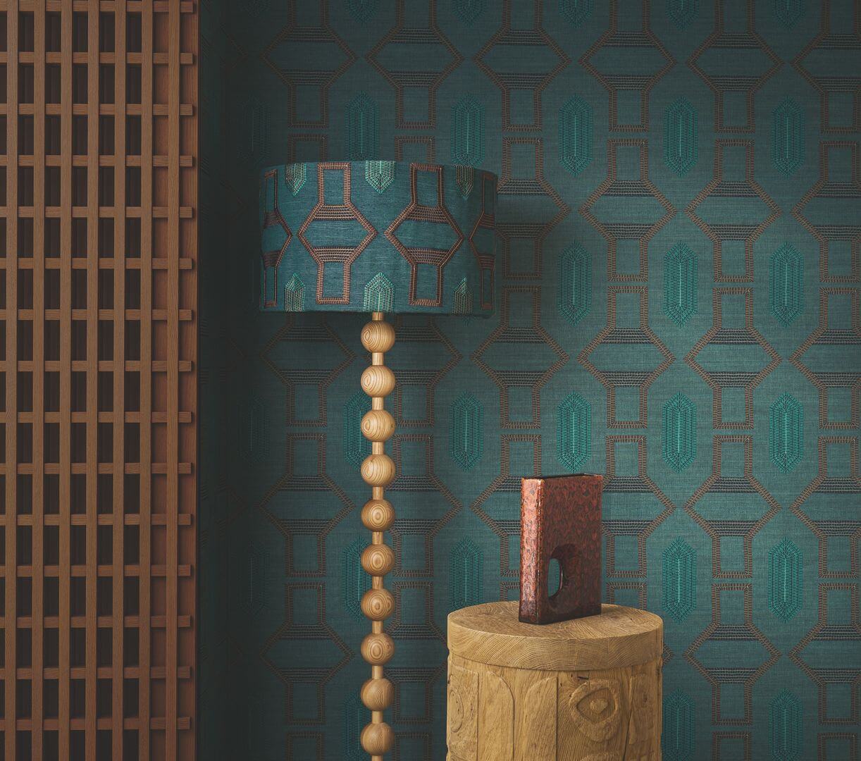 Tapeta geometryczna Casamance 78190814 Racines - 100 cm szer.