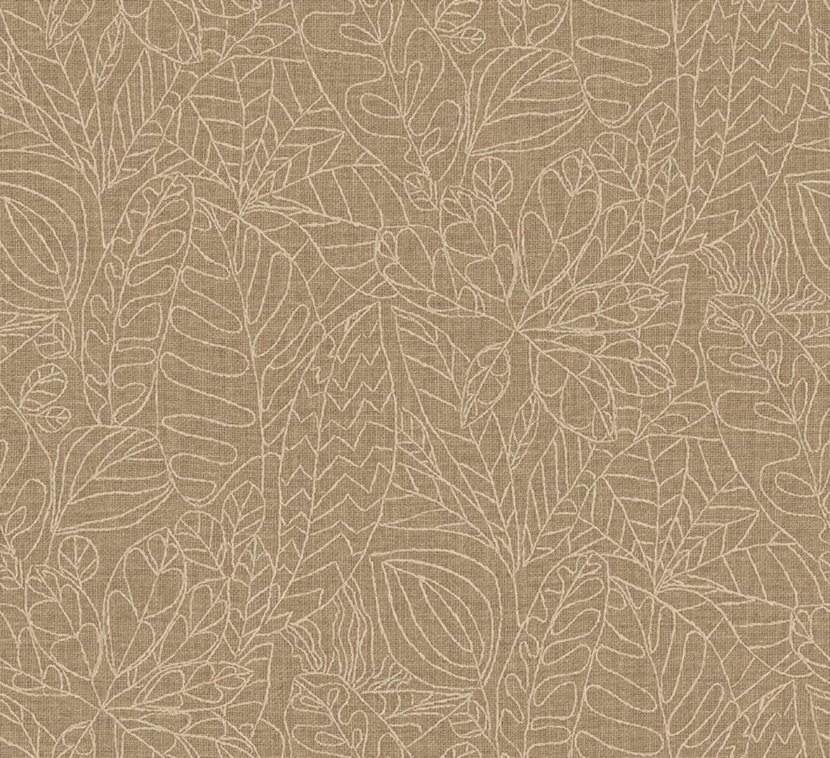 Tapeta haftowane liście Casamance 78201120 Argania Racines