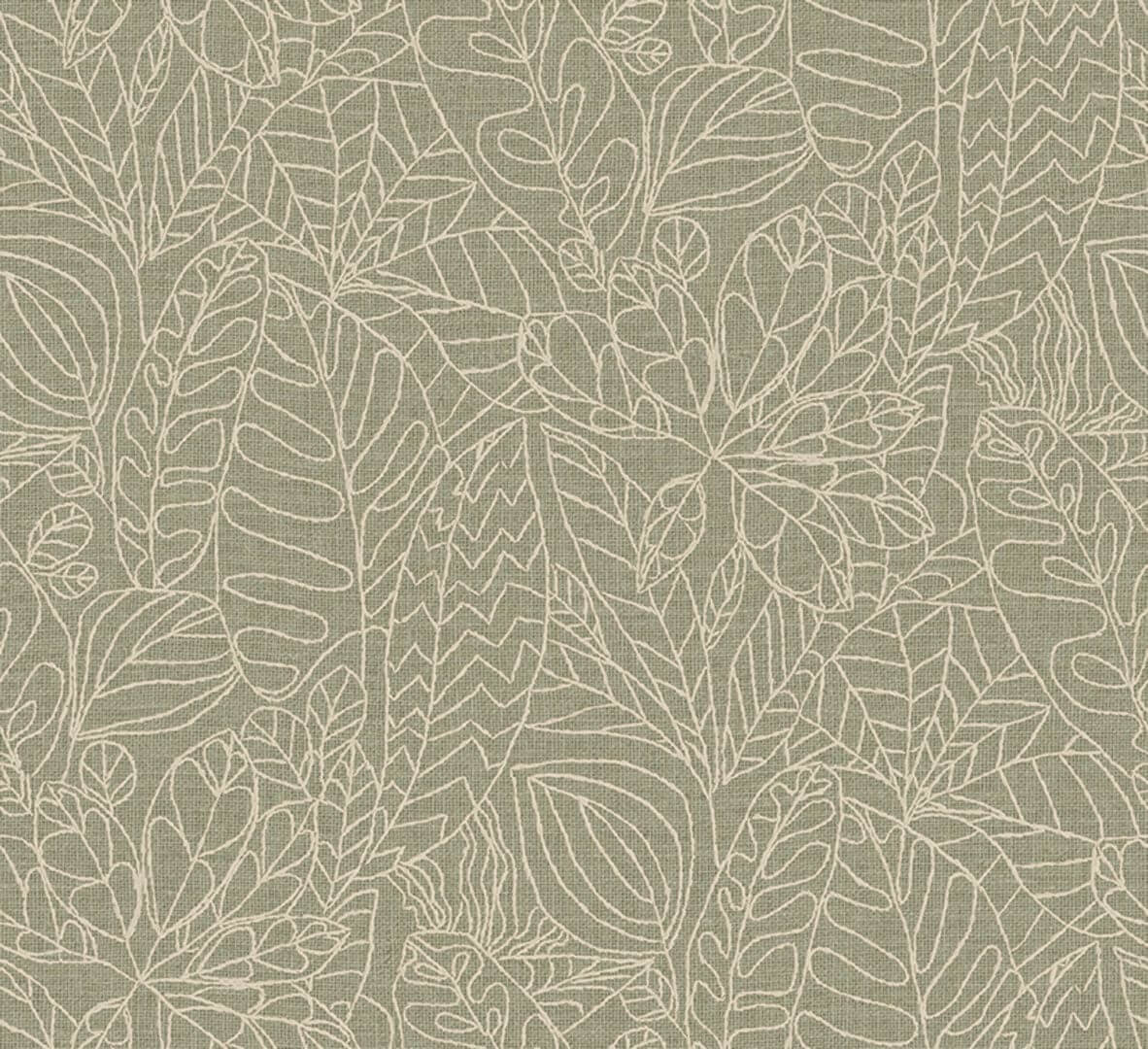 Tapeta haftowane liście Casamance 78201222 Argania Racines