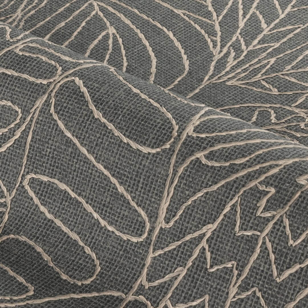 Tapeta haftowane liście Casamance 78201426 Argania Racines