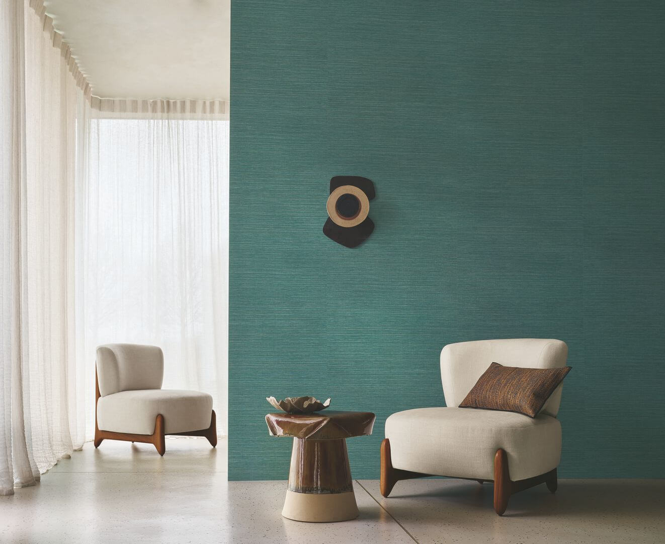 Tapeta imitująca płótno z sizalu Casamance 78213466 Safra Racines