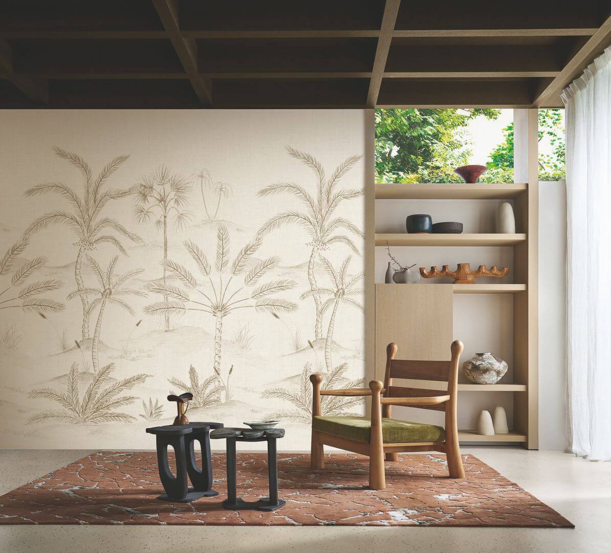 Mural krajobraz gaju palmowego Casamance 78223772 Skoura Racines