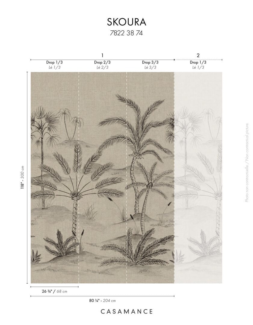 Mural krajobraz gaju palmowego Casamance 78223874 Skoura Racines